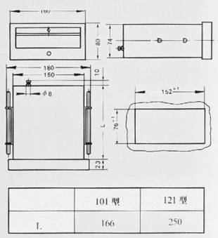 矩(ju)形膜(mo)盒壓(ya)力表(biao)外形(xing)尺寸(cun)
