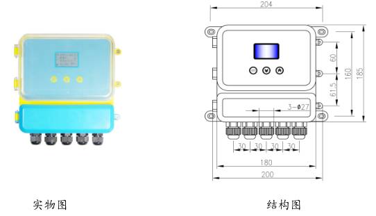分體式超(chao)聲波物位(wei)計标準型(xing)圖示